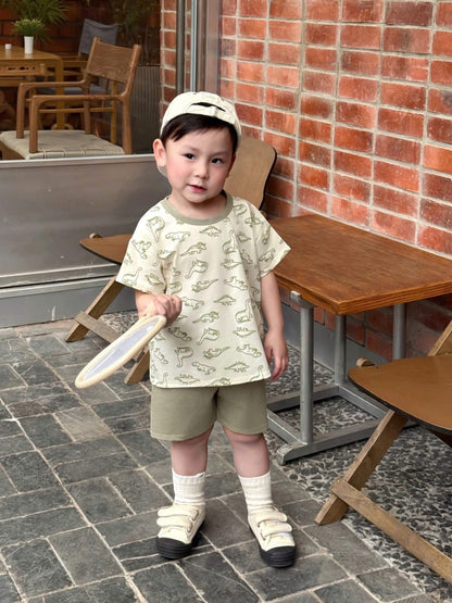Dino Top and Short in Green