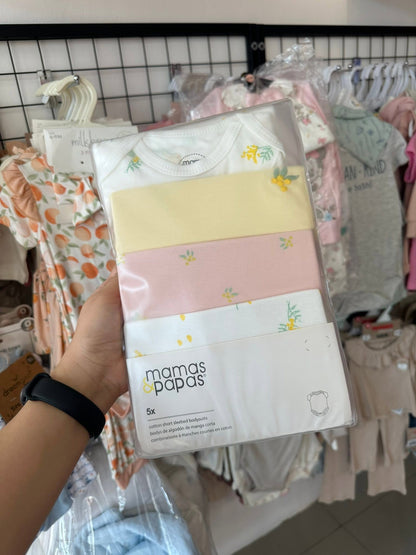 Mamas and Papas Short Sleeves Onesie 5pc Set