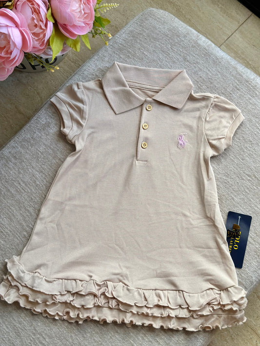 B3 RL Ruffles Dress - Beige