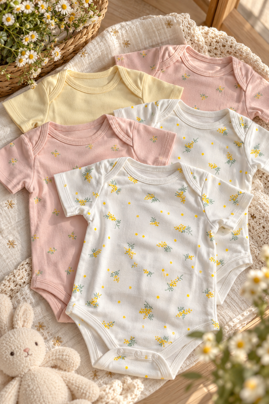 Mamas and Papas Short Sleeves Onesie 5pc Set