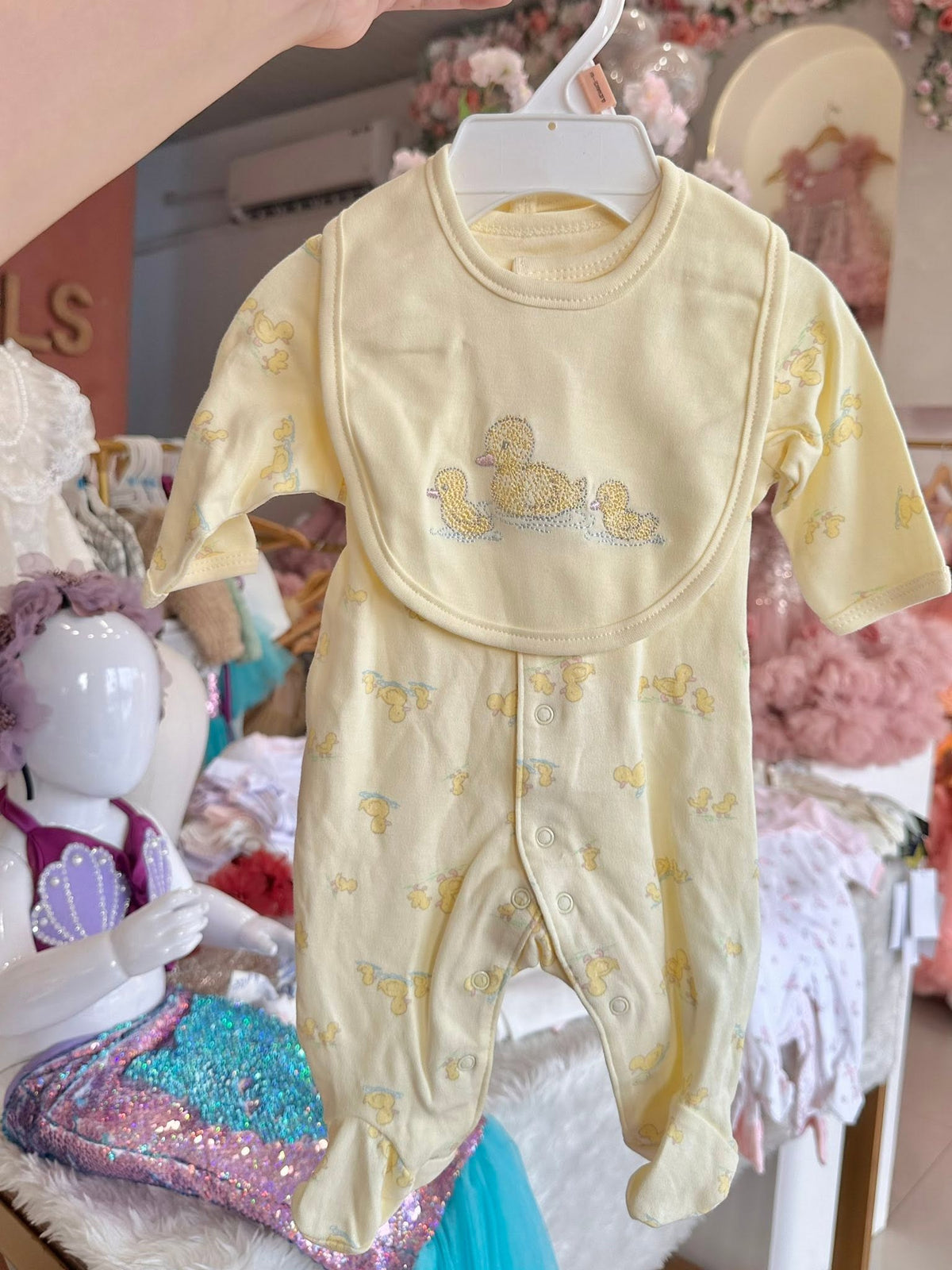 Little Me Frogsuits in Yellow