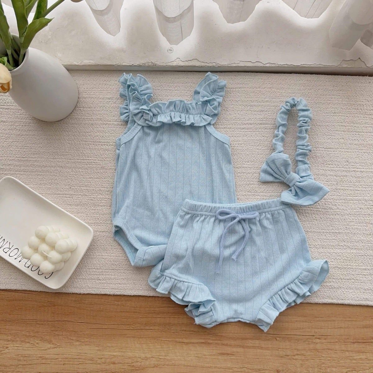 Blue Sando Set for Baby Girls
