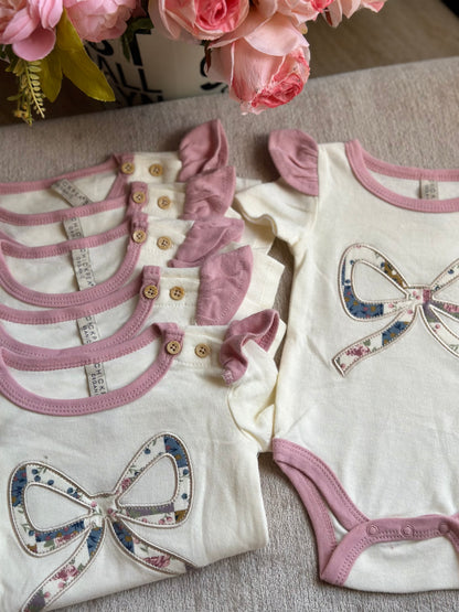 Chickpea Ribbon Onesie