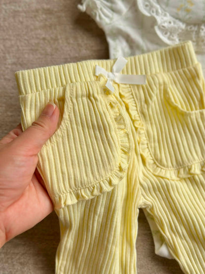 Nicole Miller Onesie and Leggings in Yellow