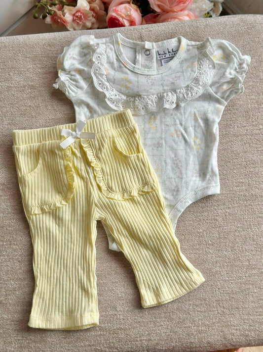 Nicole Miller Onesie and Leggings in Yellow