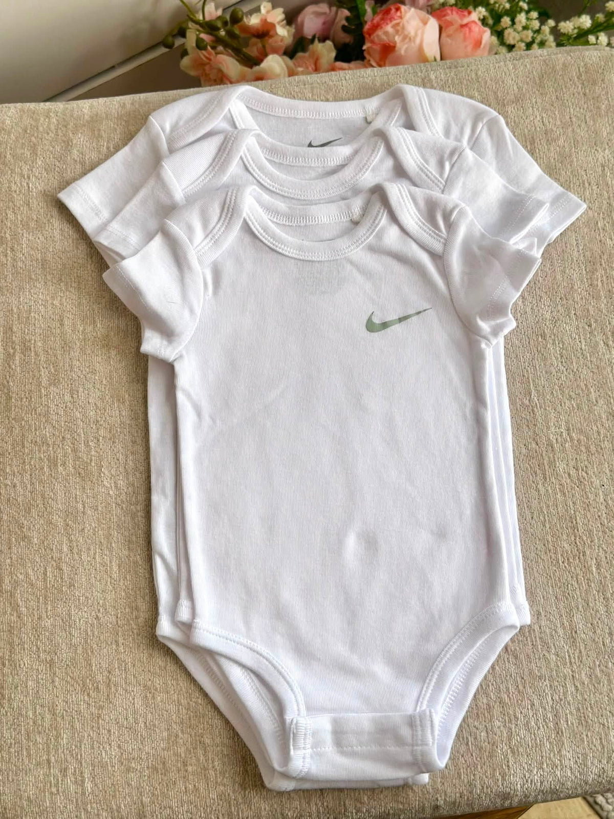 Nike White-Gray Onesie