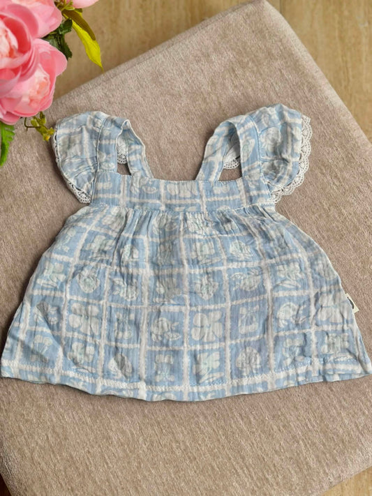 Rabbit Bear Tops "Blue"