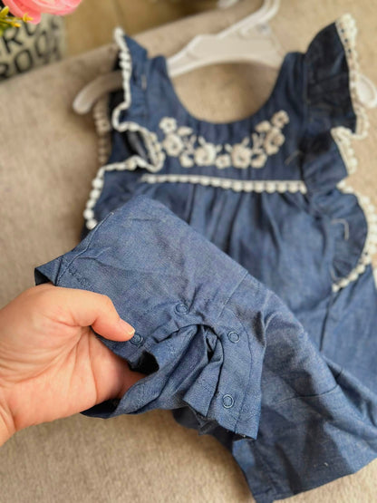 RZ Denim Jumpsuit with Bag and Hairclip