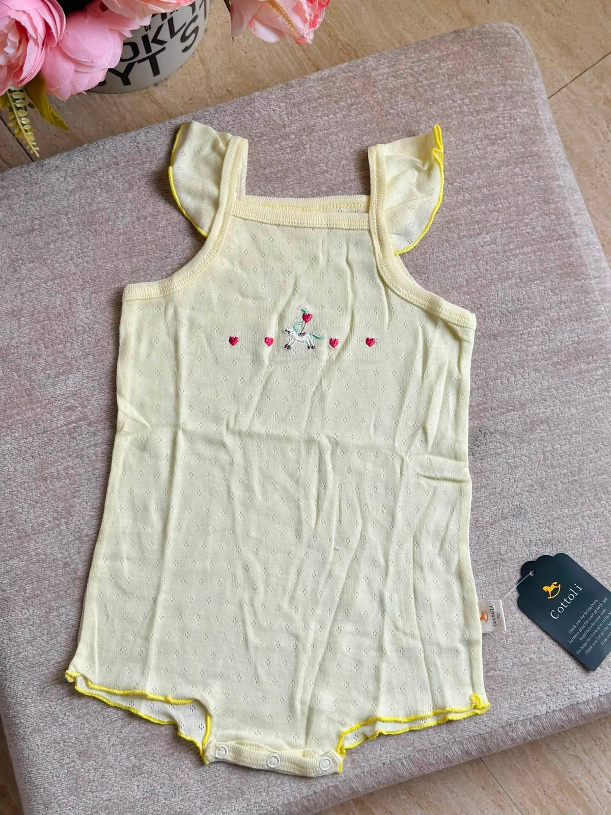 Cottoli Romper "Yellow Donkey"