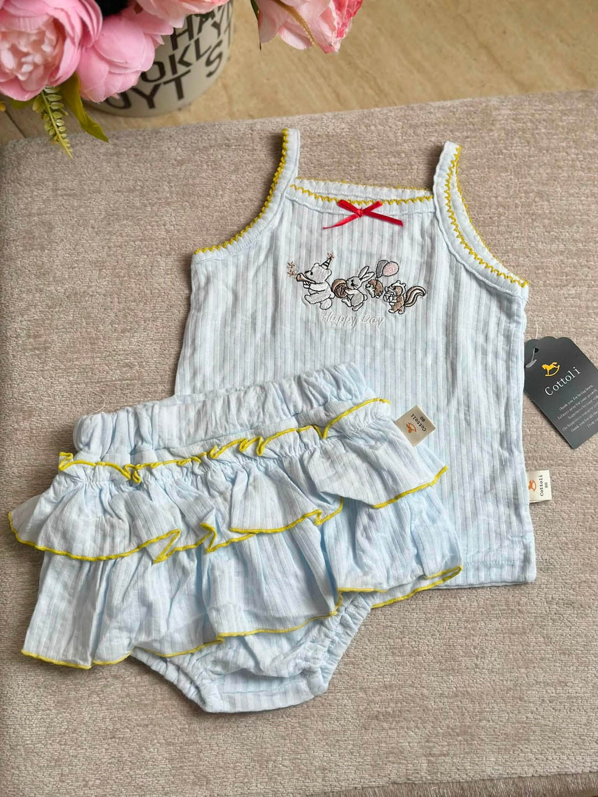 Cottoli 2pc Set in Light Blue