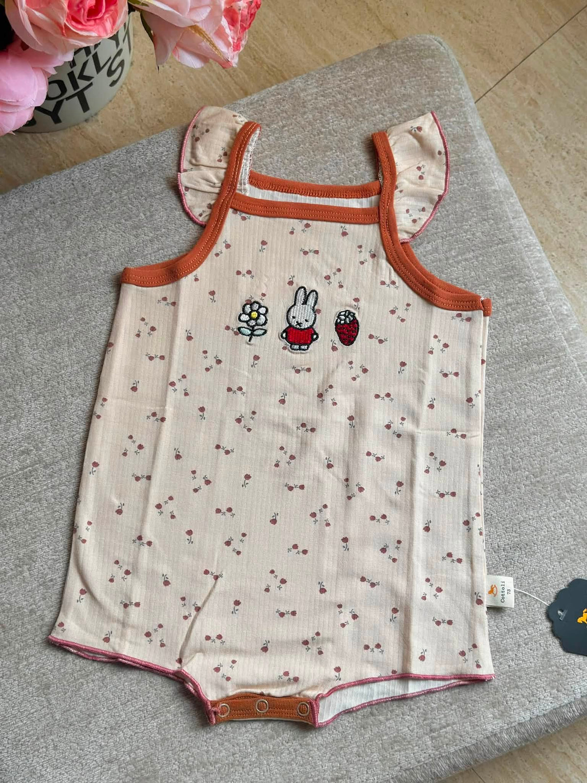 Cottoli Romper "Light Brown Bunny"