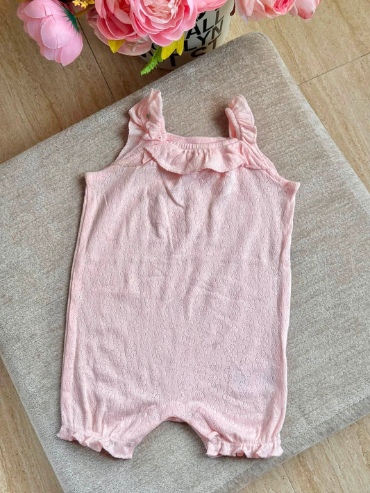 Light Pink Flower Dots Romper