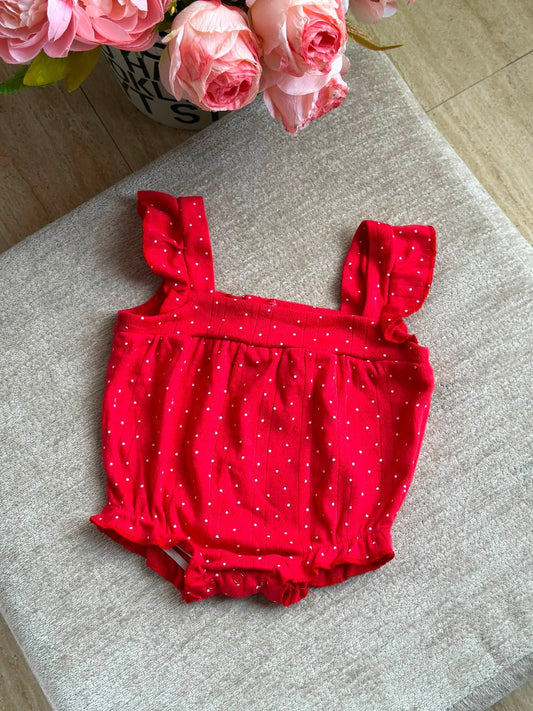 Red Polka Dots Romper