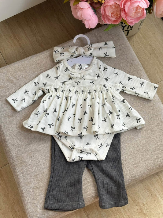 Long Sleeves Onesie Dress with Pants