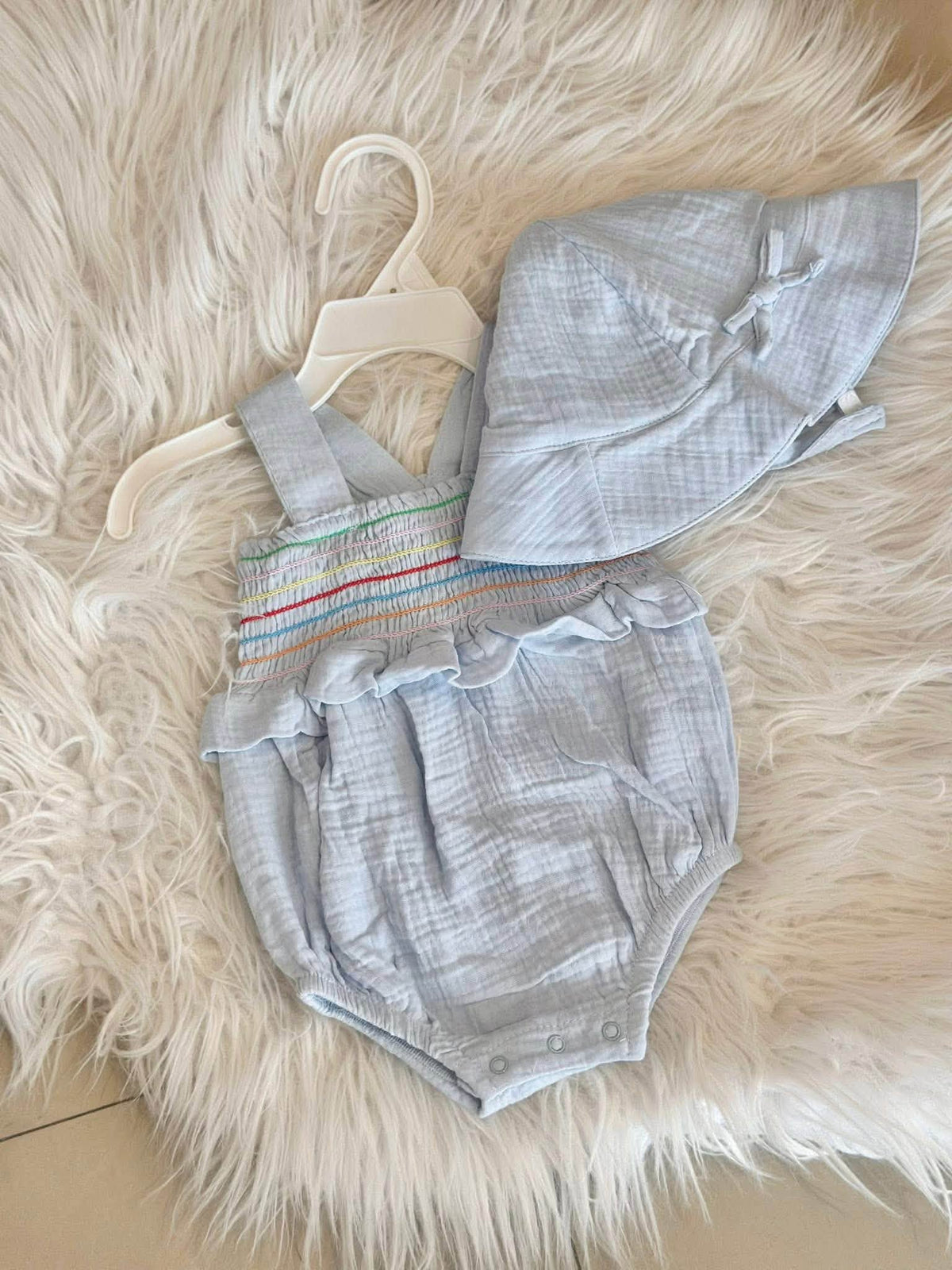 Blue Cutie Romper with Hat
