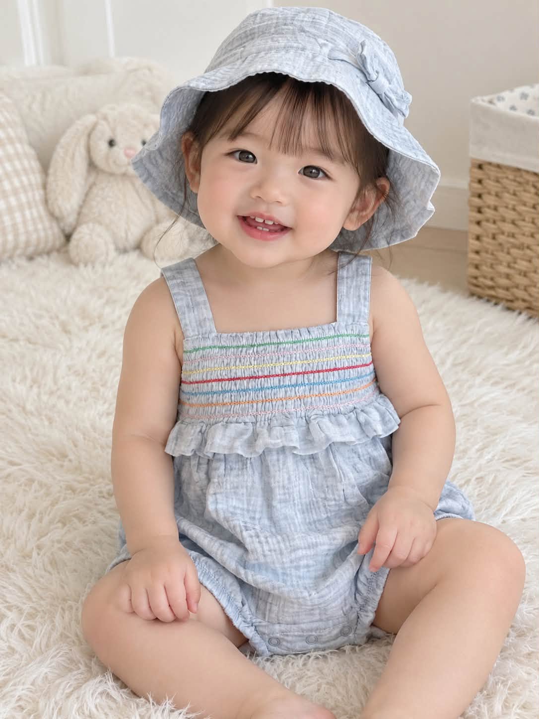 Blue Cutie Romper with Hat