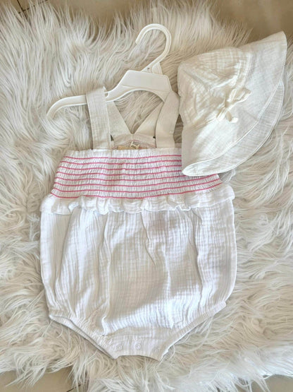 White Cutie Romper with Hat
