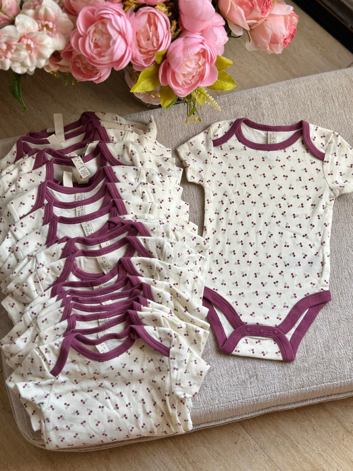 Chickpea Cherry Onesie