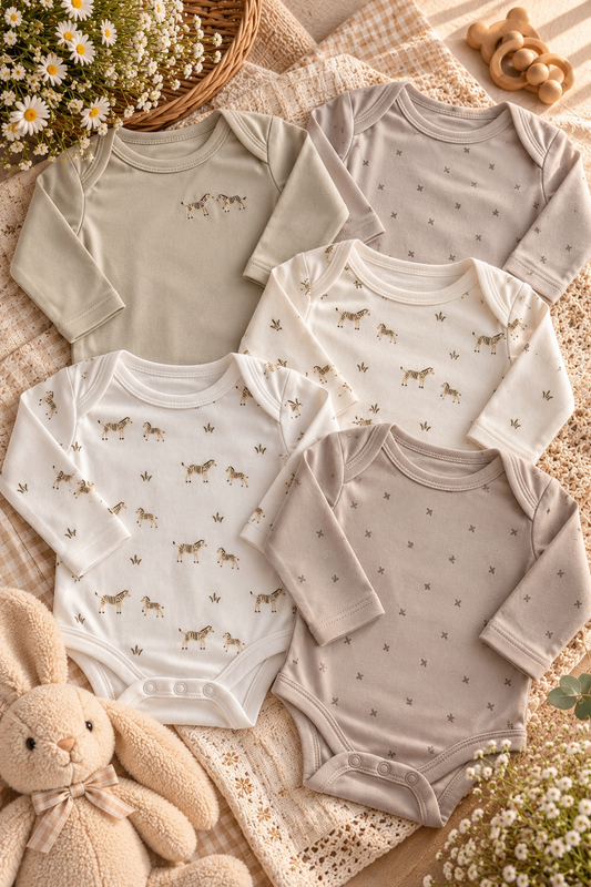 Mamas and Papas 5pc Long Sleeves Onesie