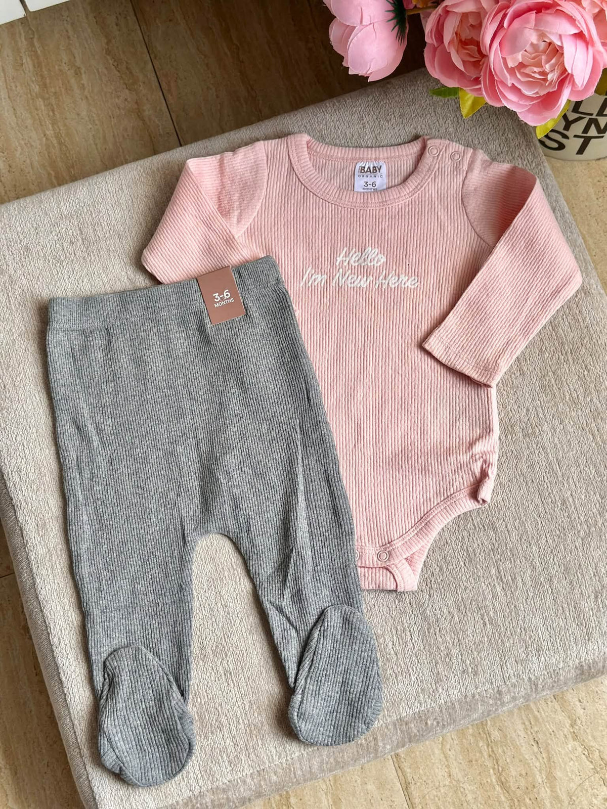 Cotton on Onesie Set with Footed Pants