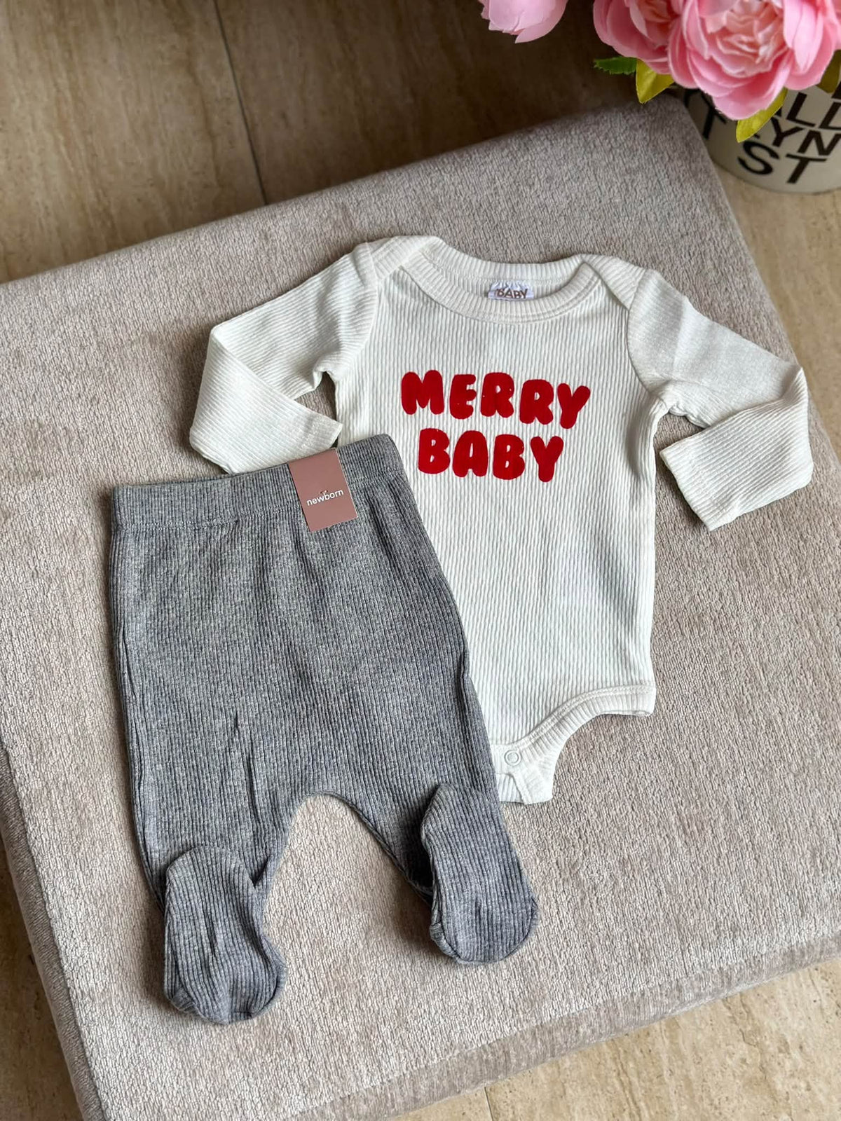 Cotton on Onesie Set with Footed Pants