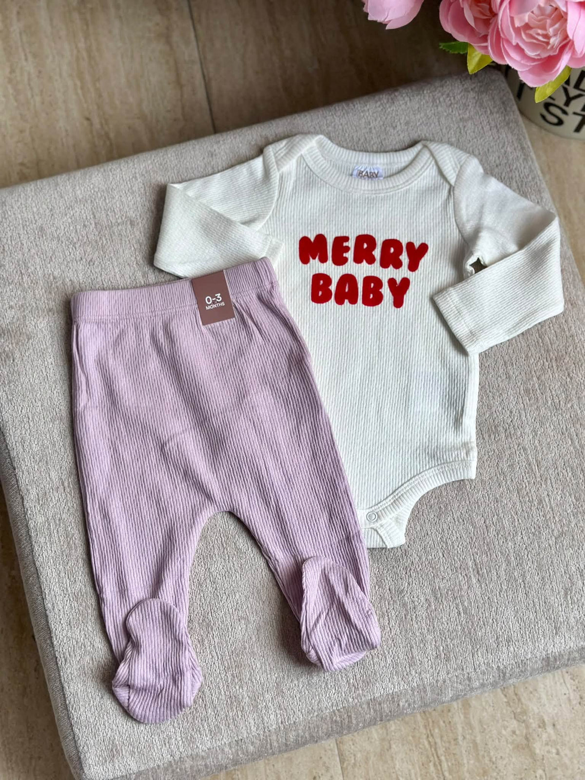 Cotton on Onesie Set with Footed Pants
