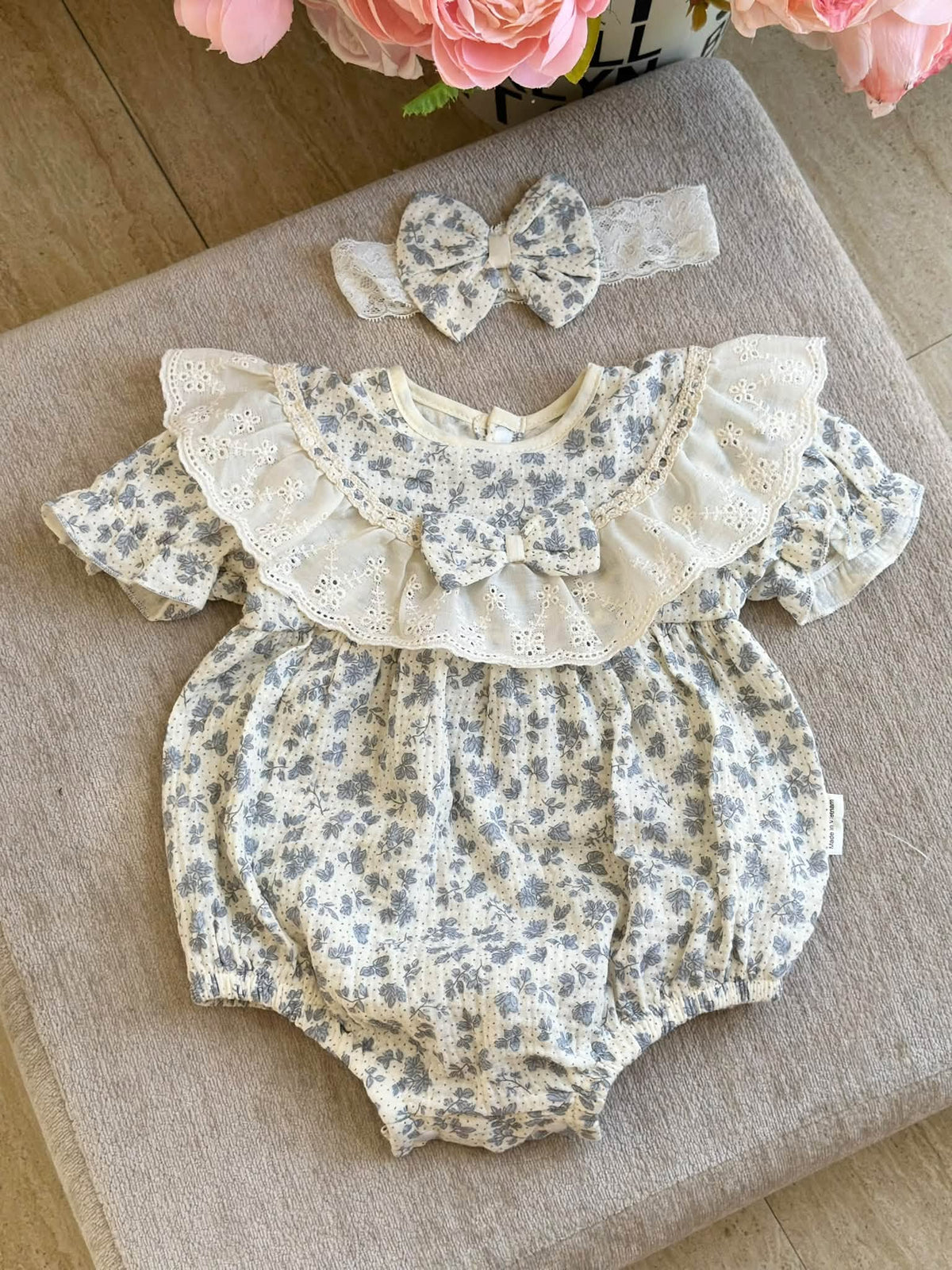 Blue Vintage Romper