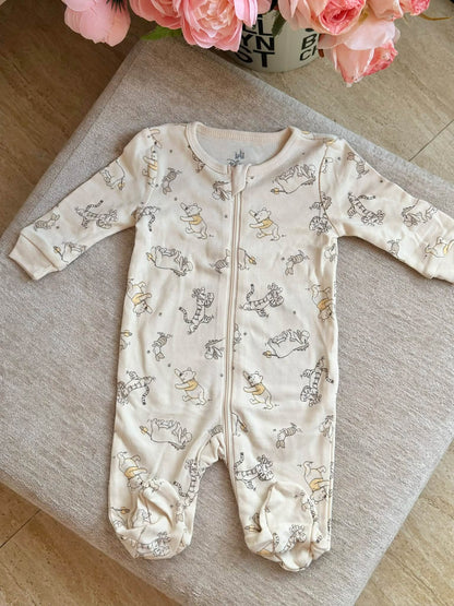 Disney Footed Frogsuits in Beige