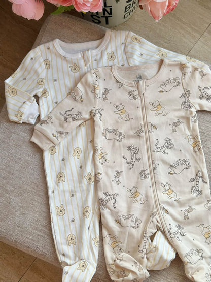 Disney Footed Frogsuits in Beige