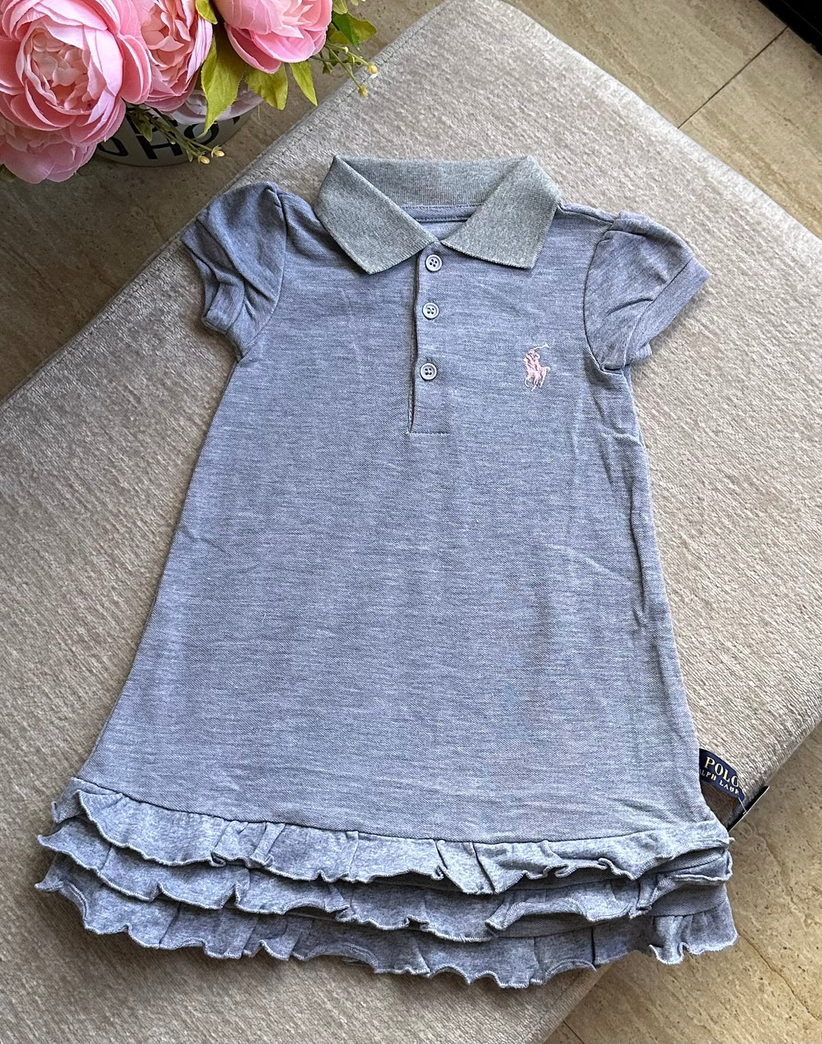 B3 RL Ruffles Dress - Gray