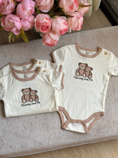Chickpea Mommy and Me Bear Onesie