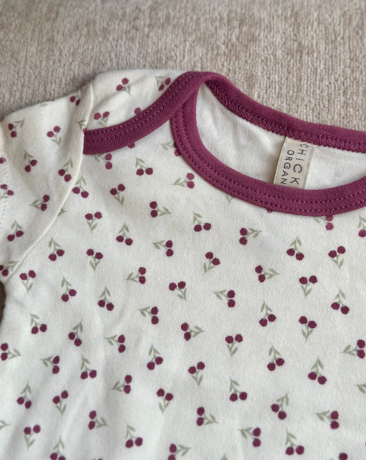 Chickpea Cherry Onesie