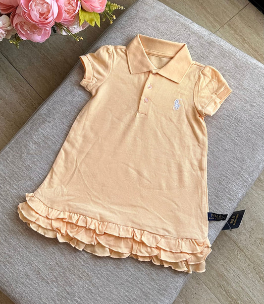 B3 RL Ruffles Dress - Peach