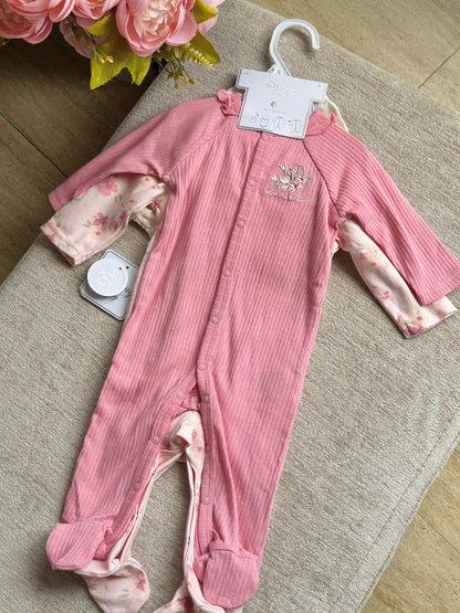 5pc Infant Set in Floral Pink