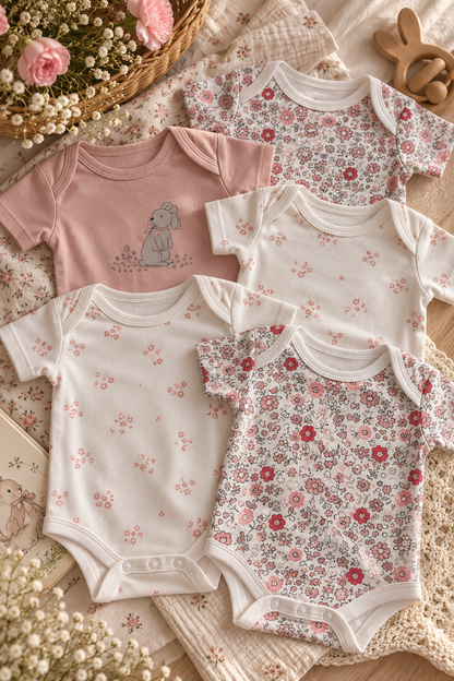 Mamas and Papas Short Sleeves Onesie 5pc Set
