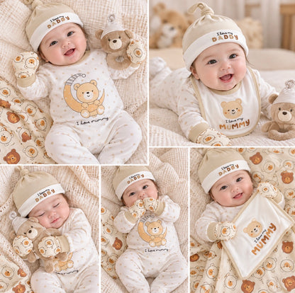 Sunnozy Newborn Set Brown Teddy Bear