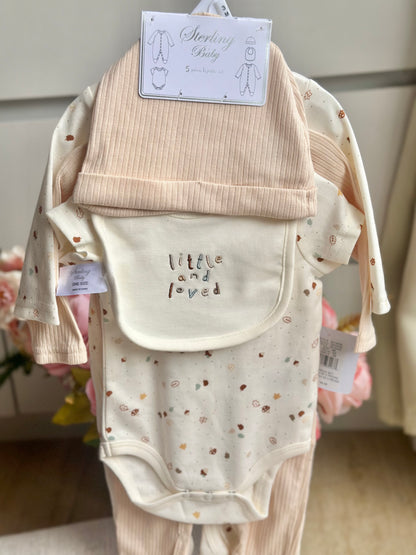 5pc Infant Set in Cream
