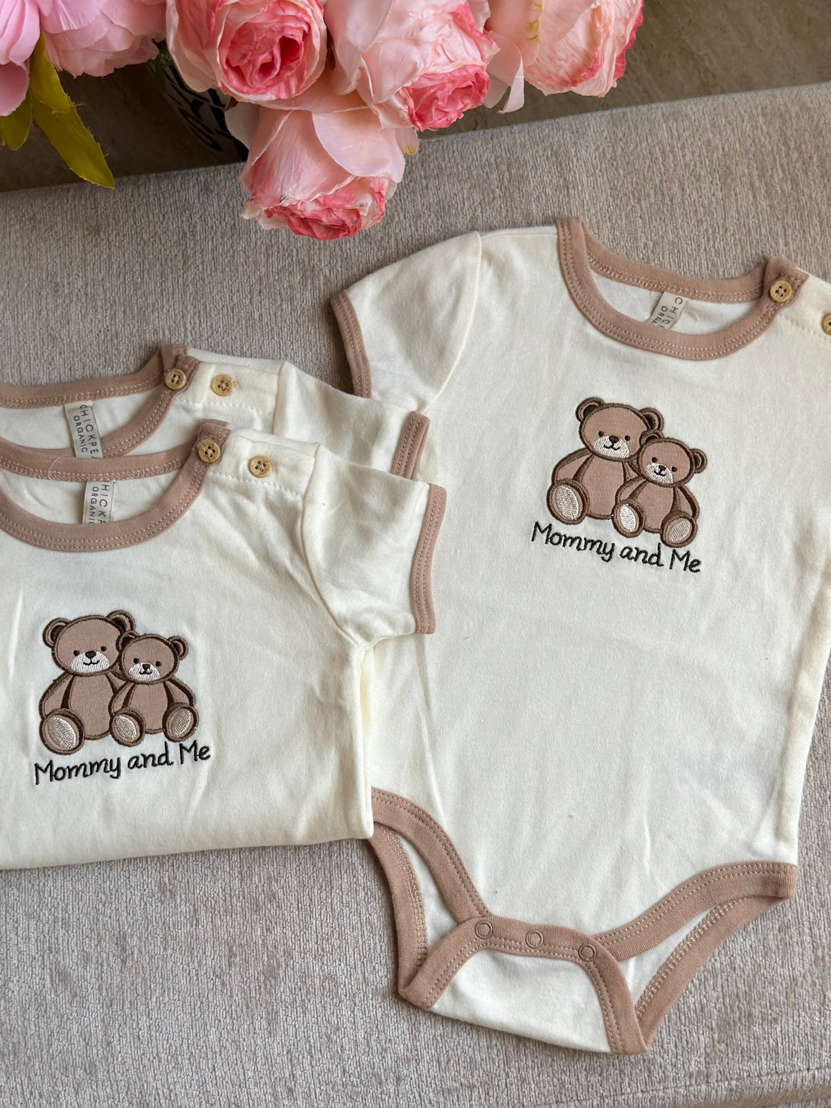 Chickpea Mommy and Me Bear Onesie