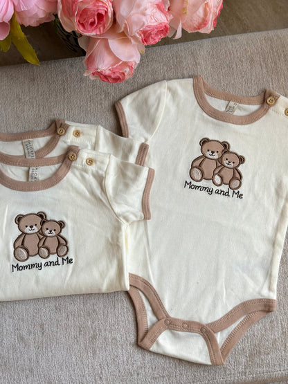 Chickpea Mommy and Me Bear Onesie