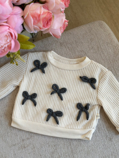 Ribbon Knitted Sweater