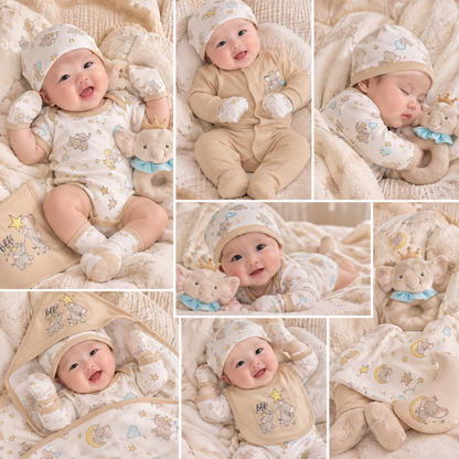 Sunnozy Newborn Set Brown Elephant