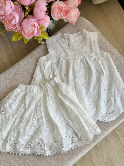 White Eyelet Summer Terno