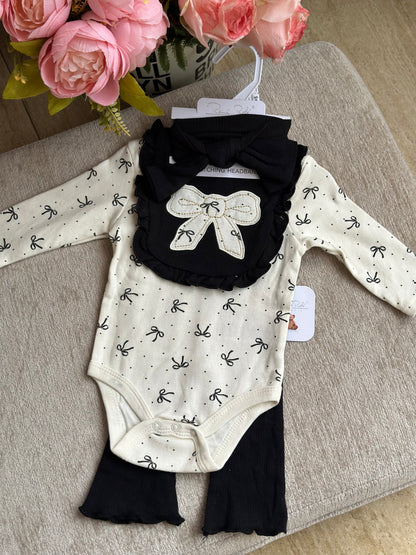 4pcs Onesies Set “Ribbon”