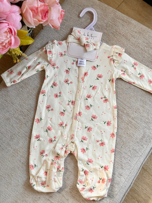Nicole Miller Frogsuit with Headband “Cream”