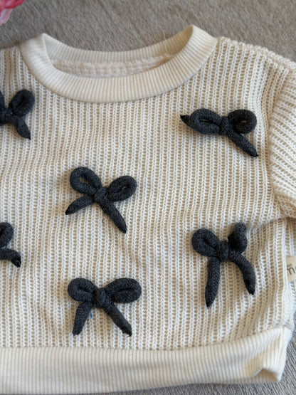 Ribbon Knitted Sweater