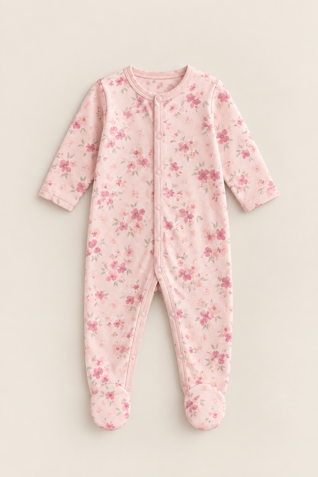 5pc Infant Set in Floral Pink