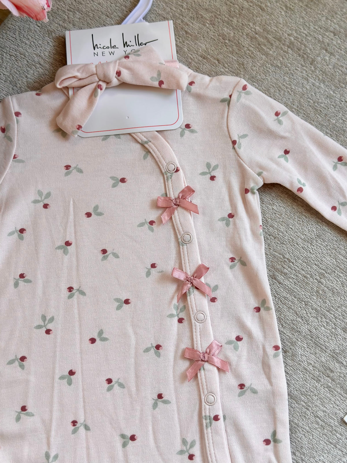 Nicole Miller Frogsuit with Headband “Baby Pink”