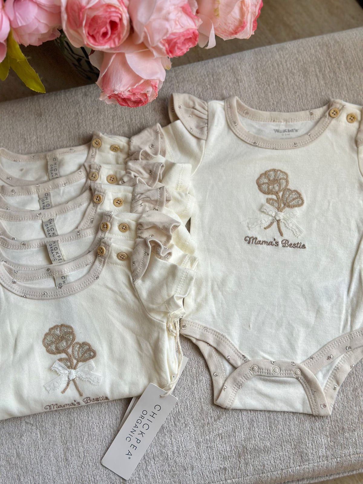 Chickpea “Mama’s Bestie” Onesie