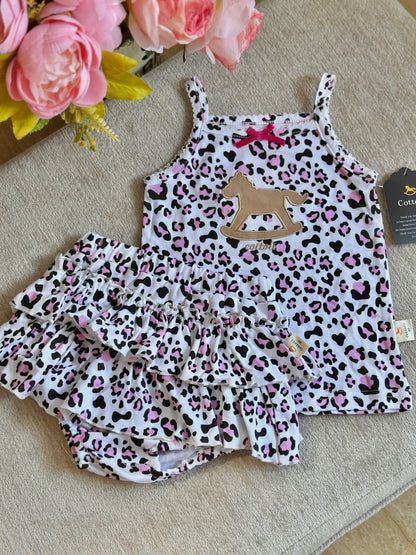 Cottoli 2pc Ruffles Set - Leopard