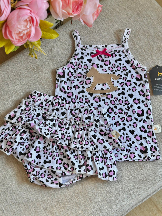 Cottoli 2pc Ruffles Set - Leopard